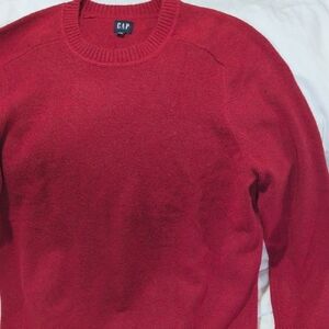 GAP Men's Vibrant Red Crewneck Sweater